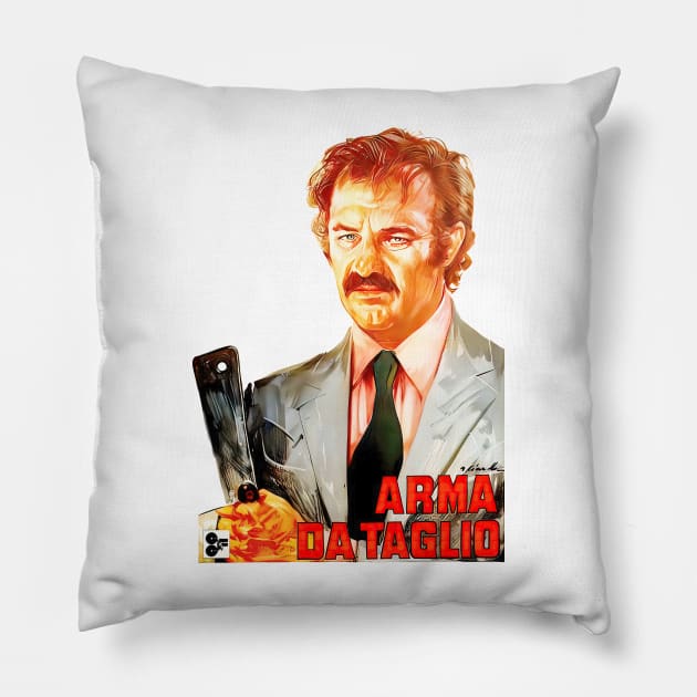 Gene Hackman / Arma Da Taglio (Prime Cut) Pillow by DankFutura