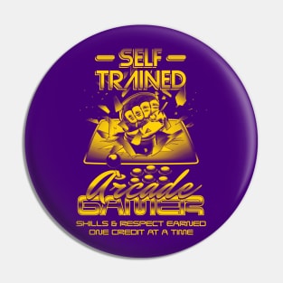 Self Trained Arcade Gamer (Yellow) Pin