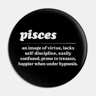 Pisces Zodiac Symbol //// Humorous Gift Design Pin