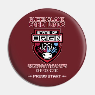 Retro Queenslamd - Pixel Art Origin - CANE TOADS Pin