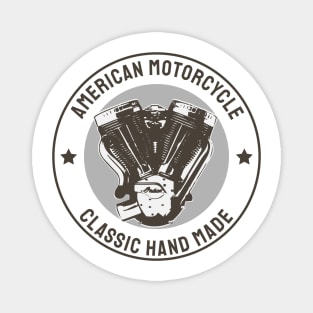 Vintage American Motorcycle Magnet