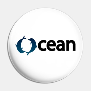 Ocean being in ocean typography design Pin