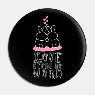 'Love Needs No Words' Autism Awareness Shirt Pin