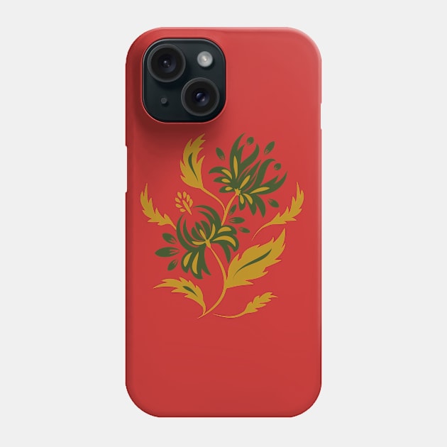 Folk flowers Phone Case by Eskimos