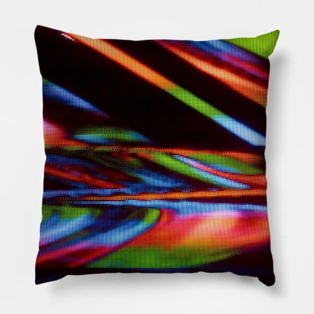 Liquid TV (14) - Analog Glitch Pillow by Art of the Glitch