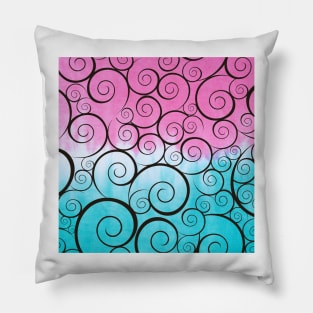 Minimal Colorful Abstract Pattern Pillow