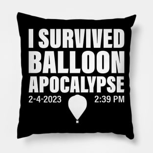 I Survived Balloon Apocalypse Funny Chinese Spy Surveillance Pillow