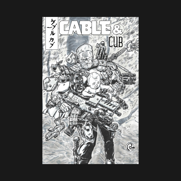 Cable and Cub - X Men - T-Shirt