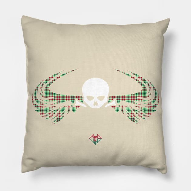 Skull & Tribal Wings: Hipster Pillow by AggroViking