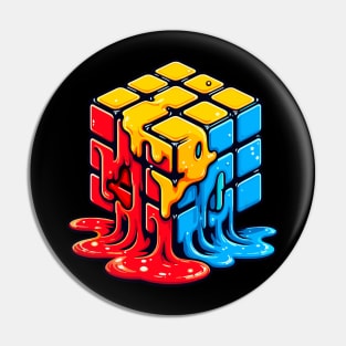 Melting Rubiks Cube Pin