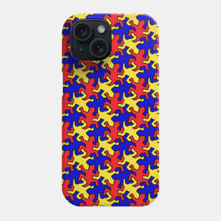 Escher Reptiles Primary Colors Phone Case