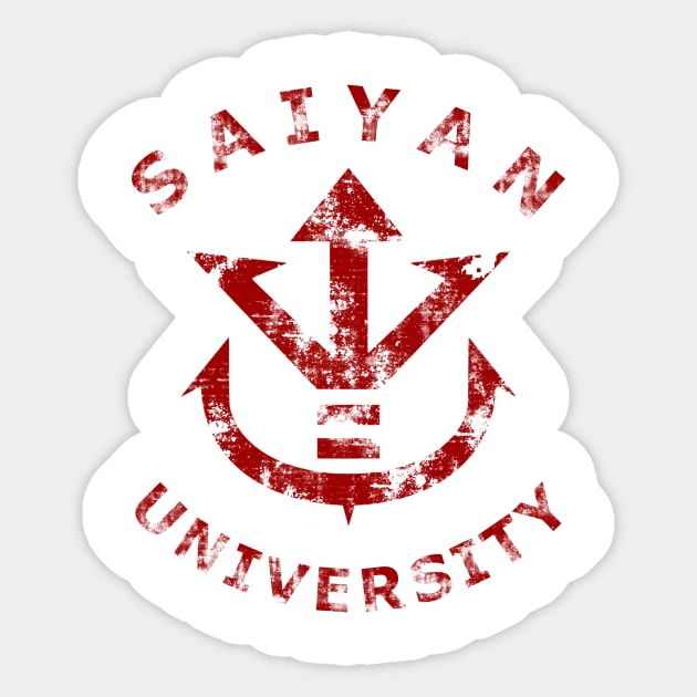 Saiyan University (red) - Corp - Sticker | TeePublic