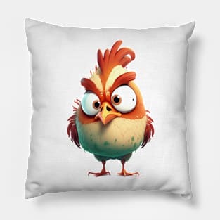 Rooster Cute Adorable Humorous Illustration Pillow