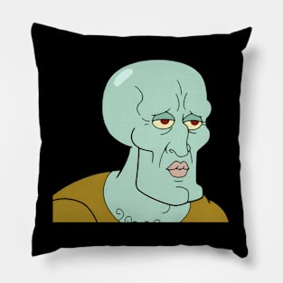 mewing sigma squidward Pillow