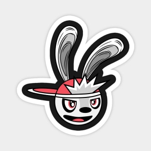 Mischievous-Smiling Jackrabbit Engarde Magnet