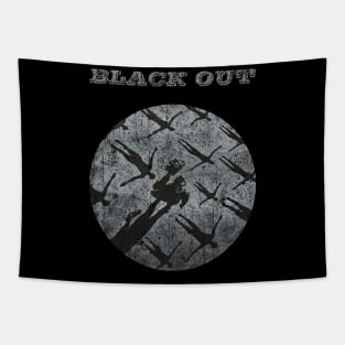 Muse // Black Out Retro Style Tapestry