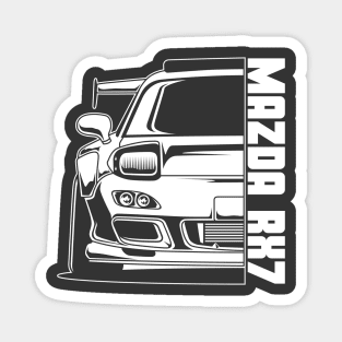 Mazda RX7 White Print Magnet