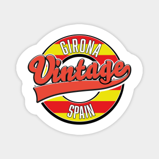 Girona spain retro style logo Magnet