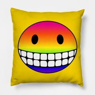 Rainbow Smiley Pillow