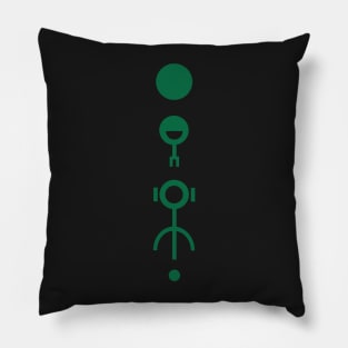 Green crop circles Pillow