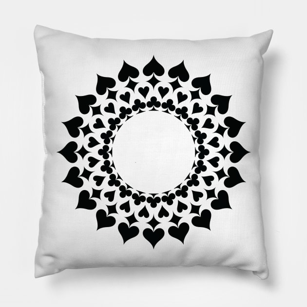 Mandala Poker Pillow by frederickpuragarcia