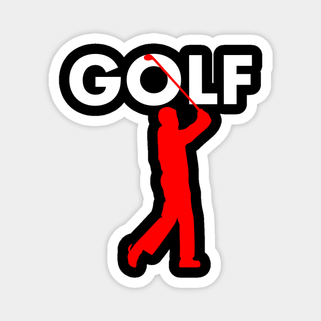 Golf shirt in retro vintage style - gift for golfers and golfers Magnet by PDAG