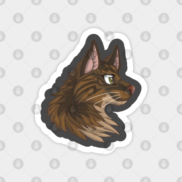 Light Brown Maine Coon Magnet by Bamsdrawz