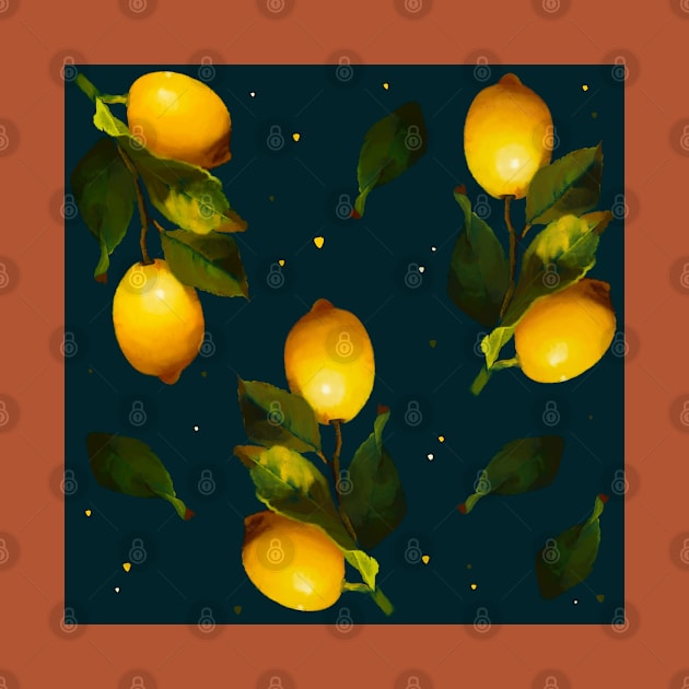 Seamless lemon pattern by shikita_a