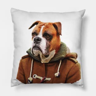 Boxer Dog Portrait Pillow