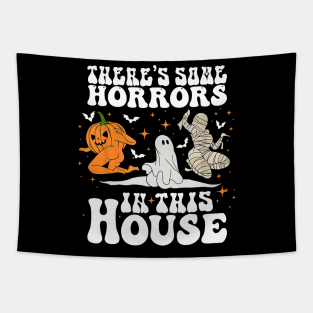 There's Some Horrors In This House Halloween Spooky Season Tapestry