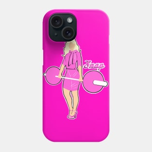 fitness girl, gym girl, barbell girl Phone Case