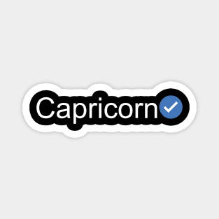 Verified Capricorn (White Text) Magnet