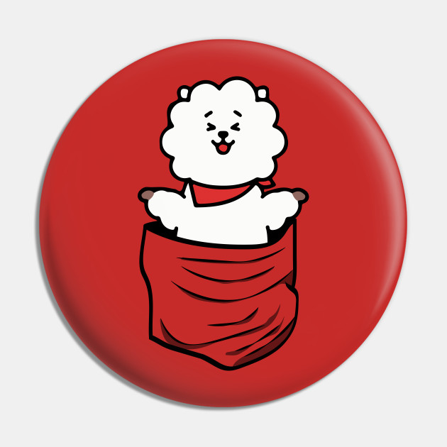 Rj In A Pocket Bt21 Bts Pin Teepublic