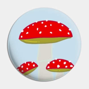 Red mushroom Pin