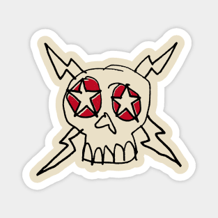 Rock N Roll Skull on the Red Eye Magnet