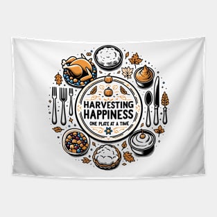 Harvesting Happiness One Plate at a Time Tapestry