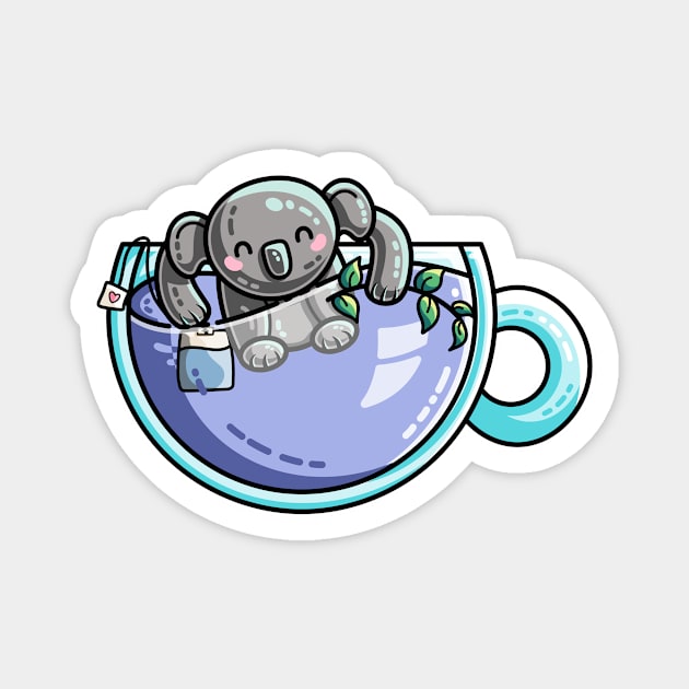 Quality Koala-Tea Pun Magnet by freeves