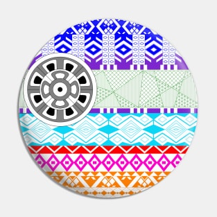 mayan mask pattern in mandala ecopop Pin