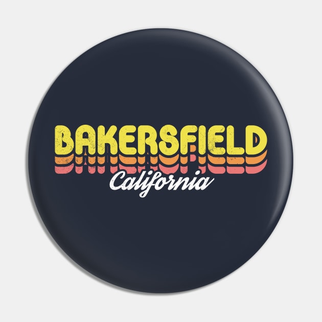 Retro Bakersfield California Pin by rojakdesigns