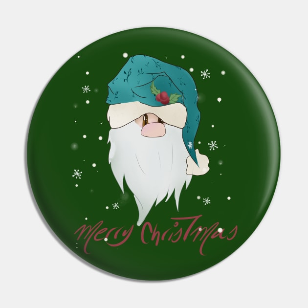 Bearded and adorable Santa Claus Pin by KyasSan