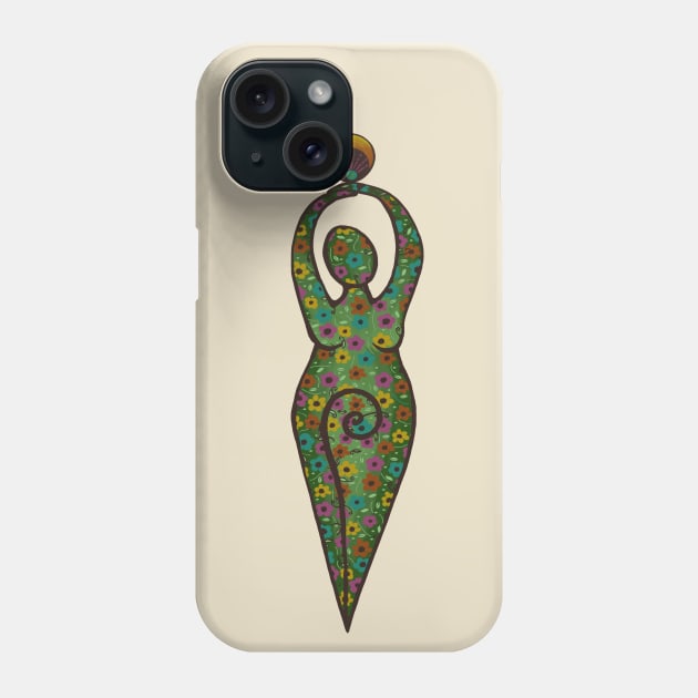 Gaia Earth Goddess Phone Case by Slightly Unhinged