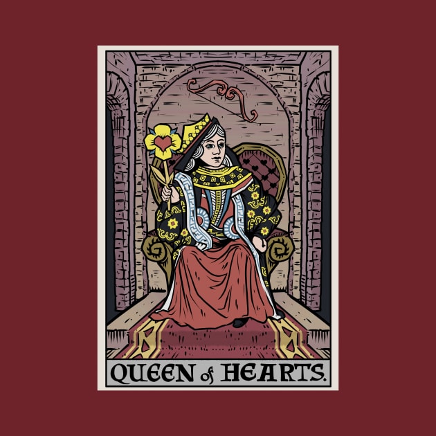 Queen of Hearts Tarot Card Valentines Day by TheGhoulishGarb