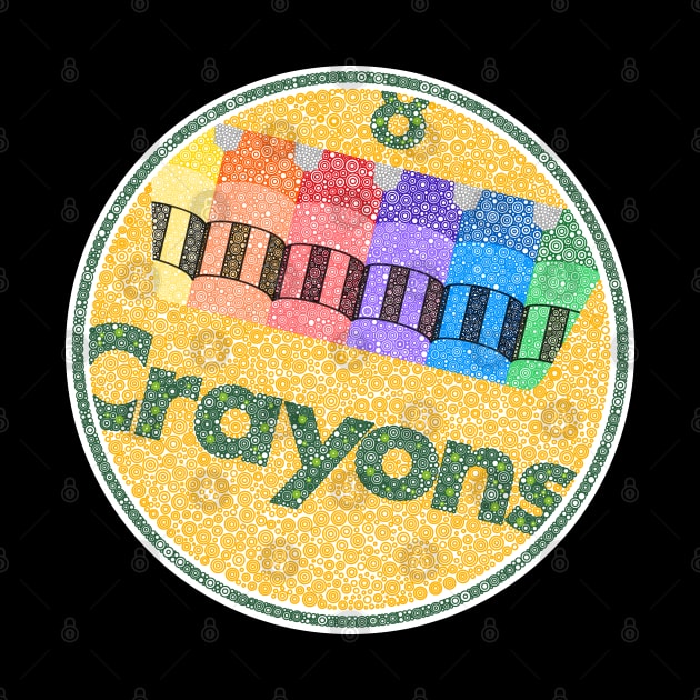 Crayons Circle Design by pbdotman