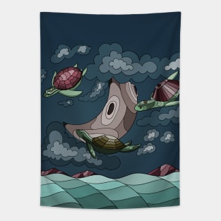 sky turtles Tapestry