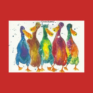 Colourful Ducks. "Quackers!" T-Shirt