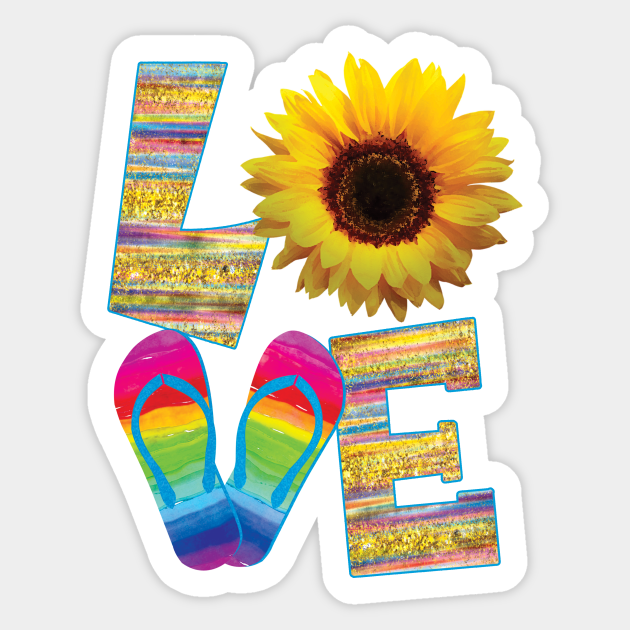 Download Love Summer Sunflower Love Summer Sunflower Sticker Teepublic