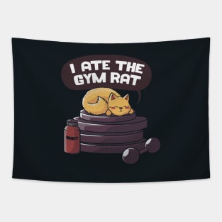 I ate the gym rat black by Tobe Fonseca Tapestry