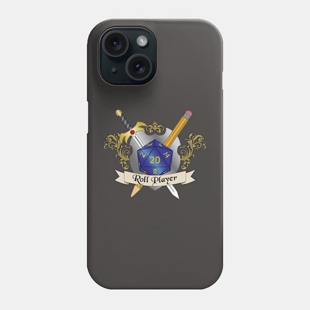 Roll Player Crest Phone Case by NashSketches