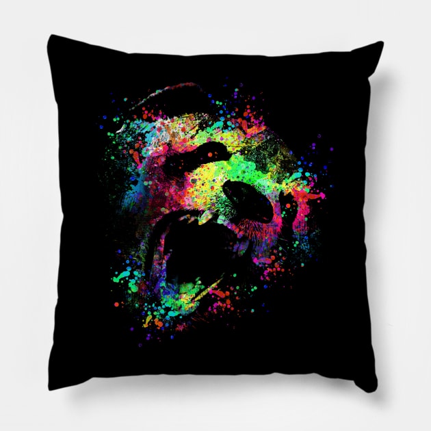 Technicolor Panda Pillow by clingcling