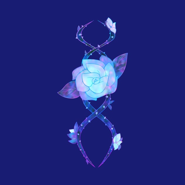 Pixel Ice Rose Vine by miniyuna